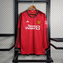 CAMISA MANGA LONGA DO MANCHESTER UNITED 23/24 VERMELHO