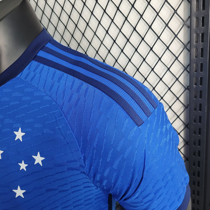 CAMISA VERSÃO PLAYER DO CRUZEIRO 23/24 AZUL COMEMORATIVA