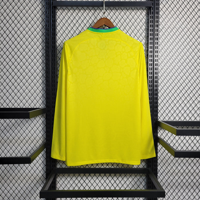 CAMISA MANGA LONGA DO BRASIL 23/24 AMARELO