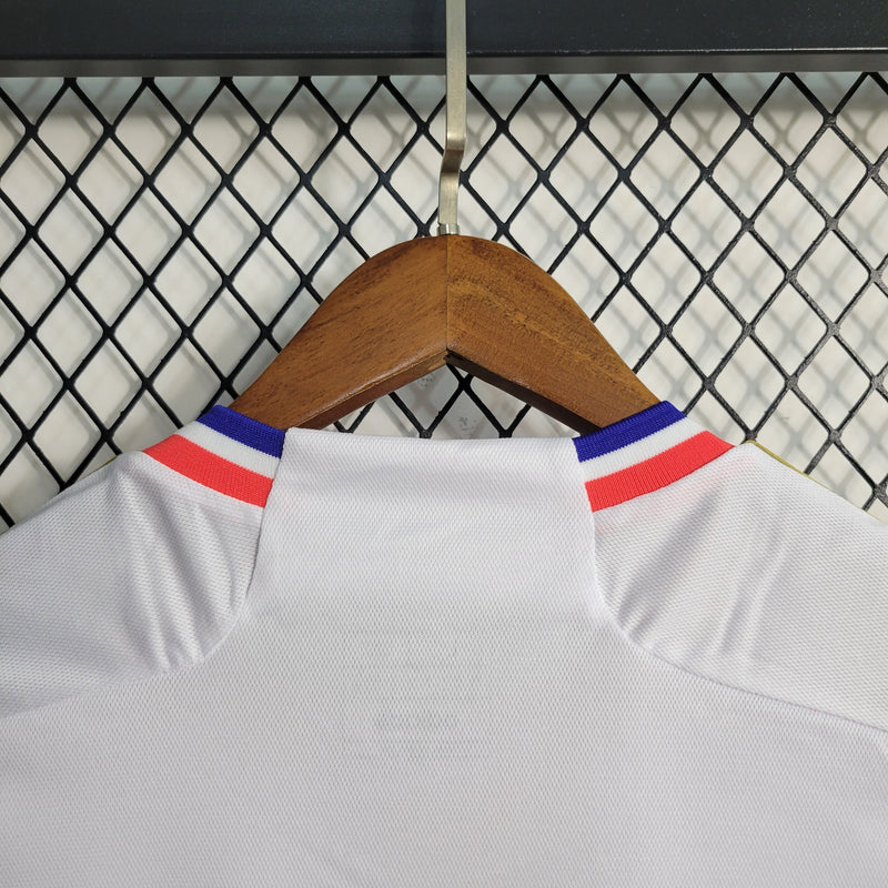 CAMISA DO LYON 23/24 BRANCO E DOURADO